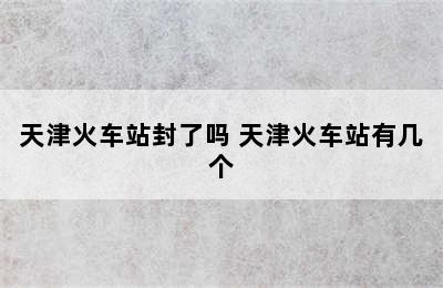 天津火车站封了吗 天津火车站有几个